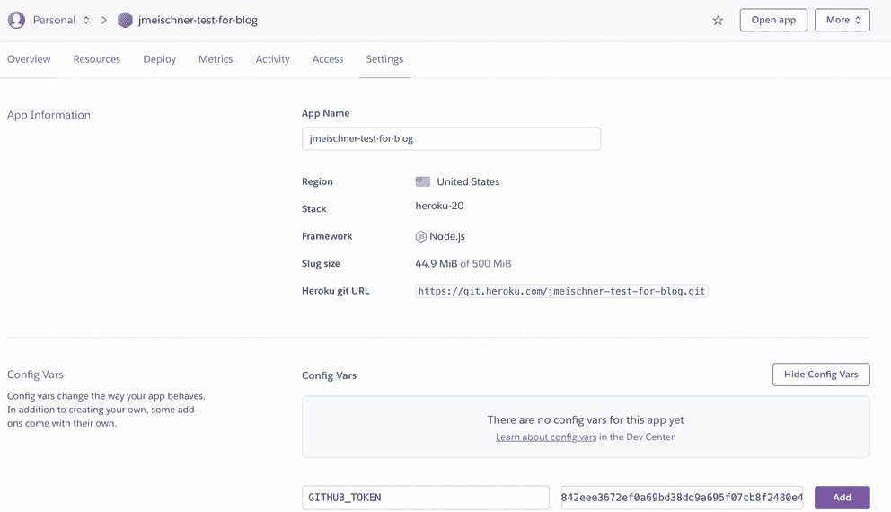 github token